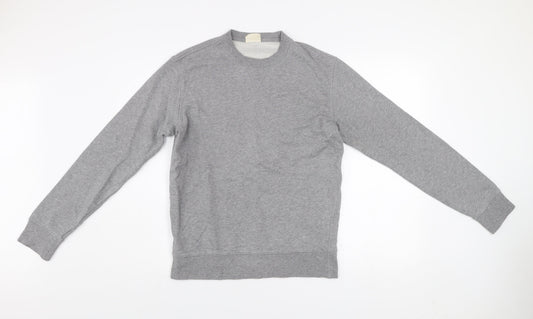 Marks and Spencer Men's Grey Small Crew Neck Pullover Sweatshirt