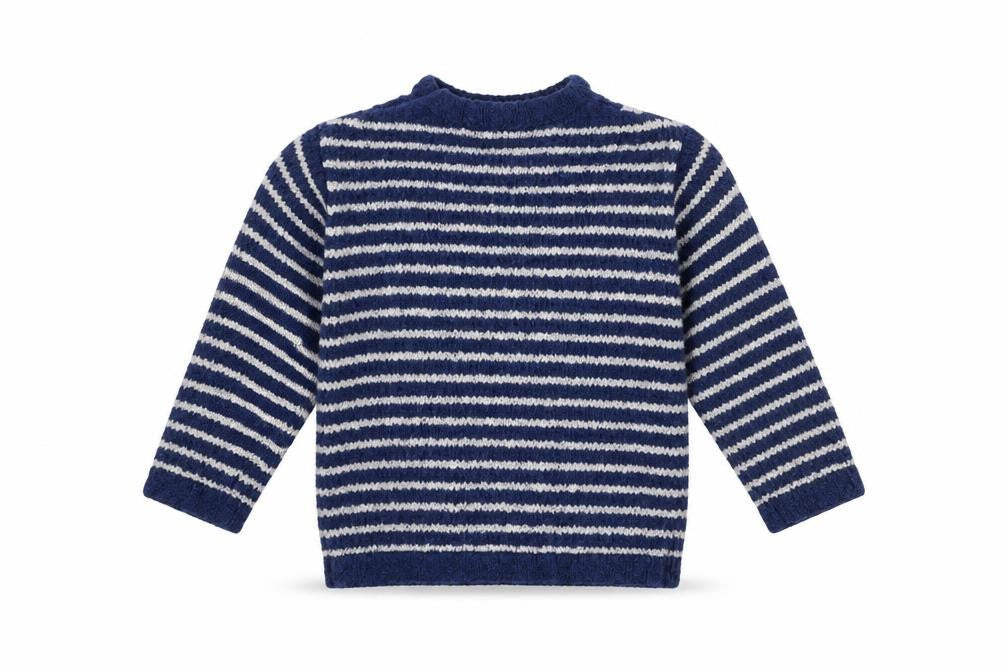Marks & Spencer Unisex Baby Blue Striped Knit Jumper 12-18 Months