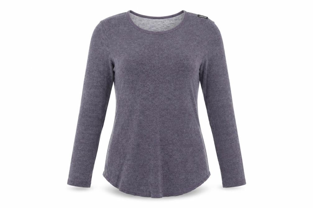 Diesel Womens Purple Long Sleeve Cotton Basic T-Shirt M