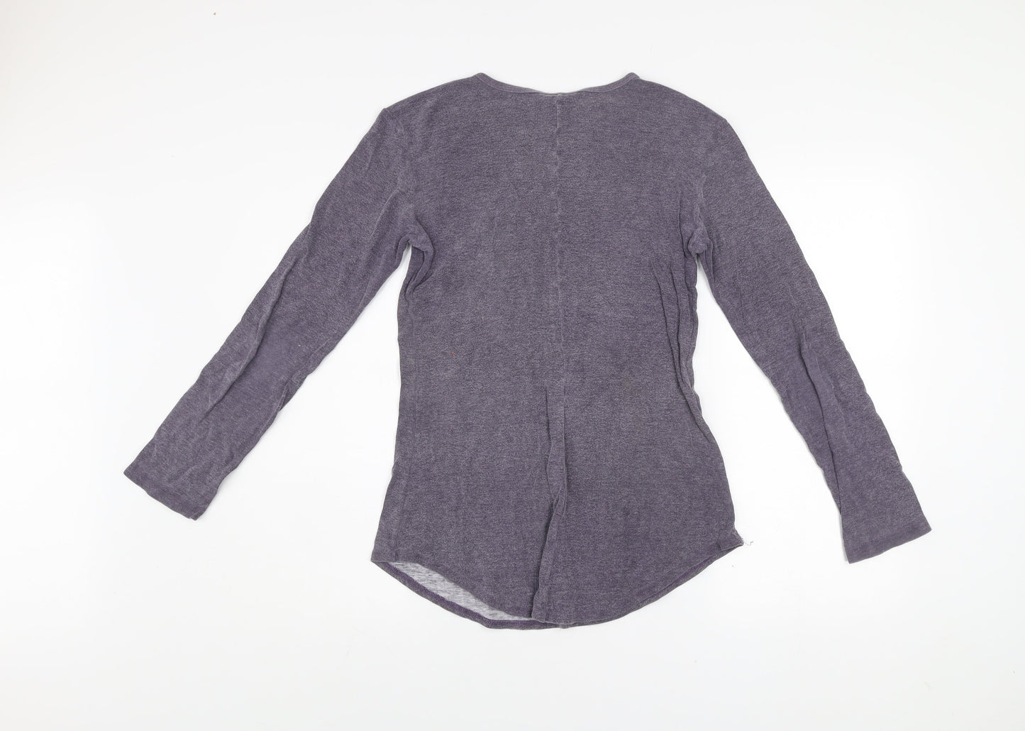 Diesel Womens Purple Long Sleeve Cotton Basic T-Shirt M