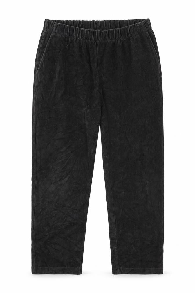Lands' End Men's Black Corduroy Elastic Waist Trousers Size M