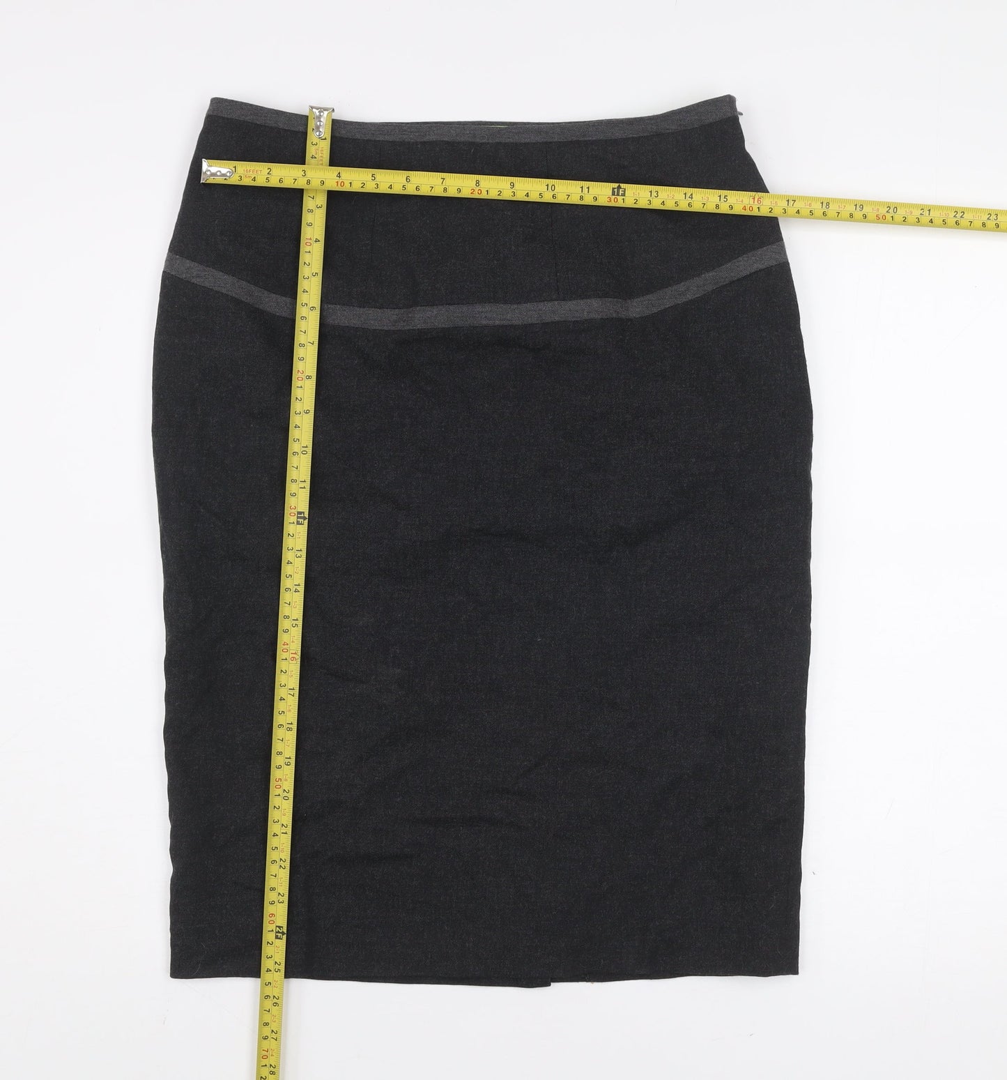 Pepperberry Womens Black Pencil Skirt Size 12 Workwear Cotton Blend