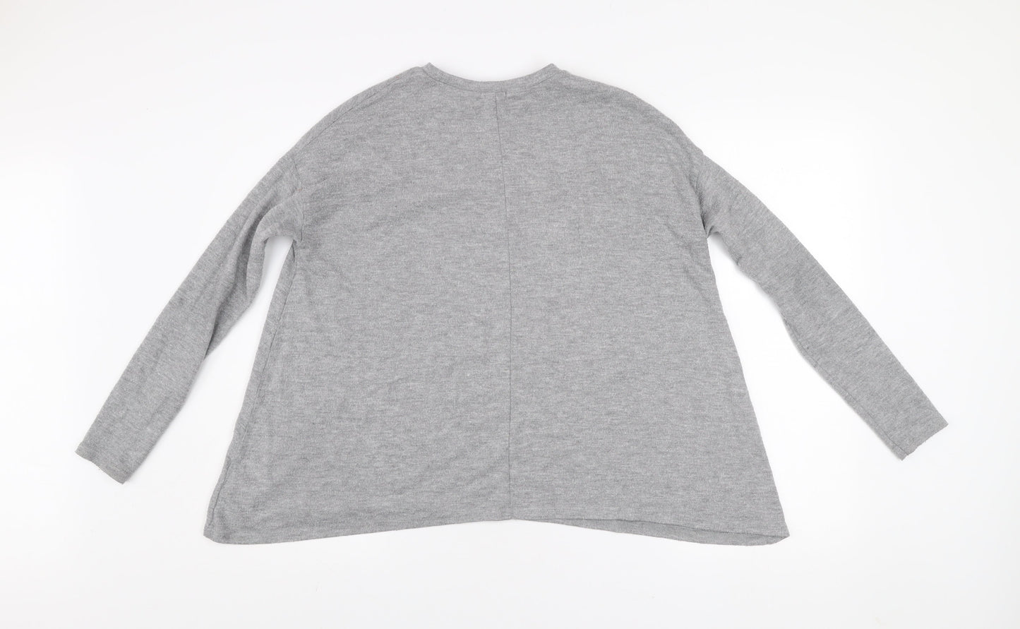 River Island Women’s Grey Crew Neck Long Sleeve Pullover Jumper Size 8