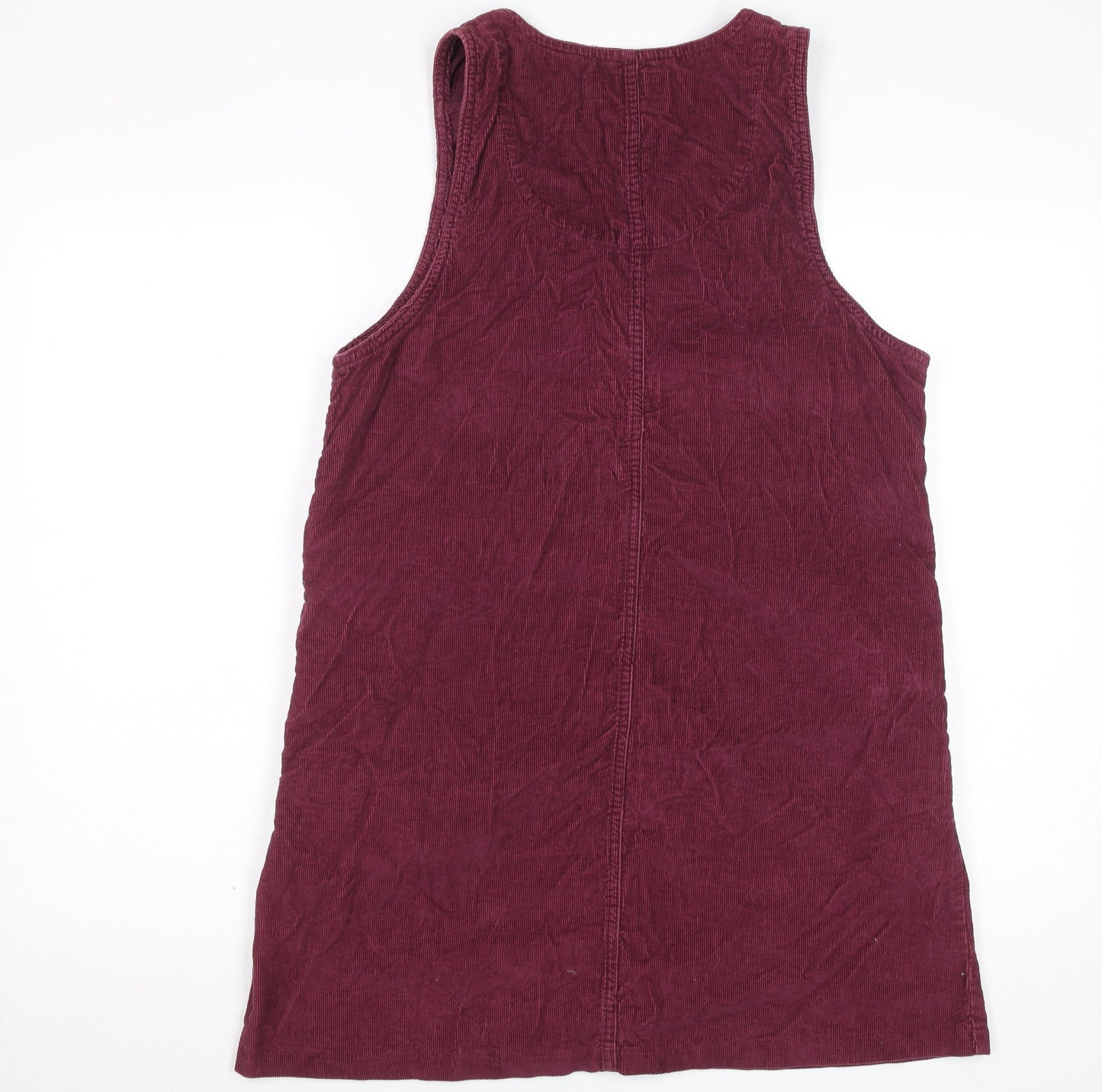 Mountain Lake Petite Red Corduroy Button Pinafore Dress Women’s M