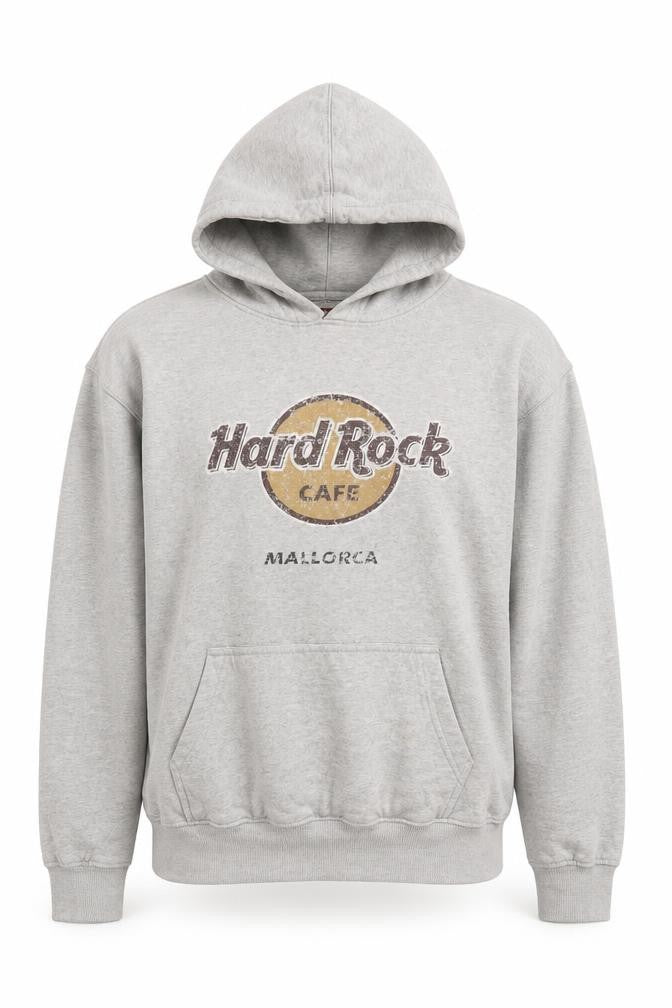 Hard Rock Cafe Mallorca Grey Hoodie Medium Women's Pullover Sweatshirt