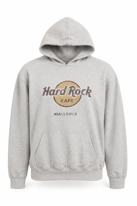 Hard Rock Cafe Mallorca Grey Hoodie Medium Women's Pullover Sweatshirt
