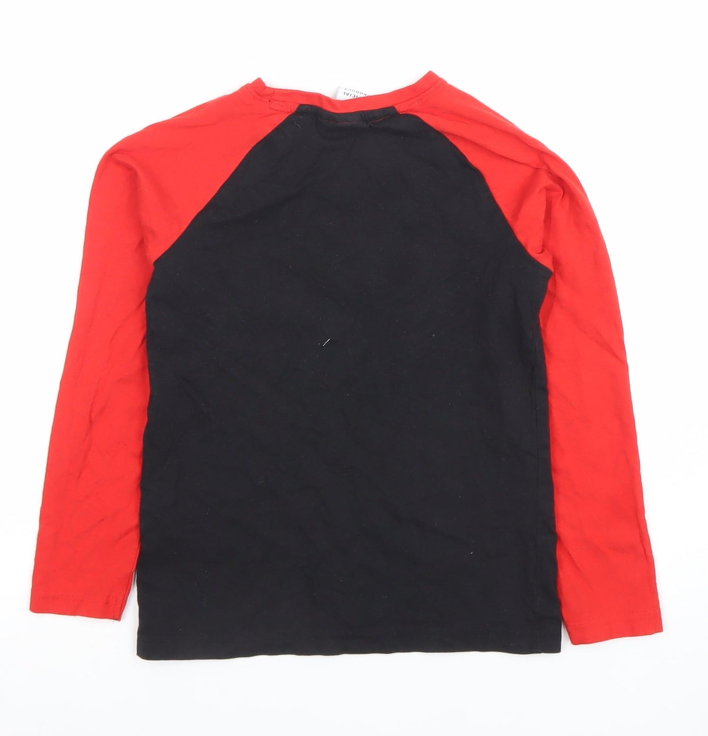 Manchester United Boys Black Red Long Sleeve T-Shirt Size 7-8 Years