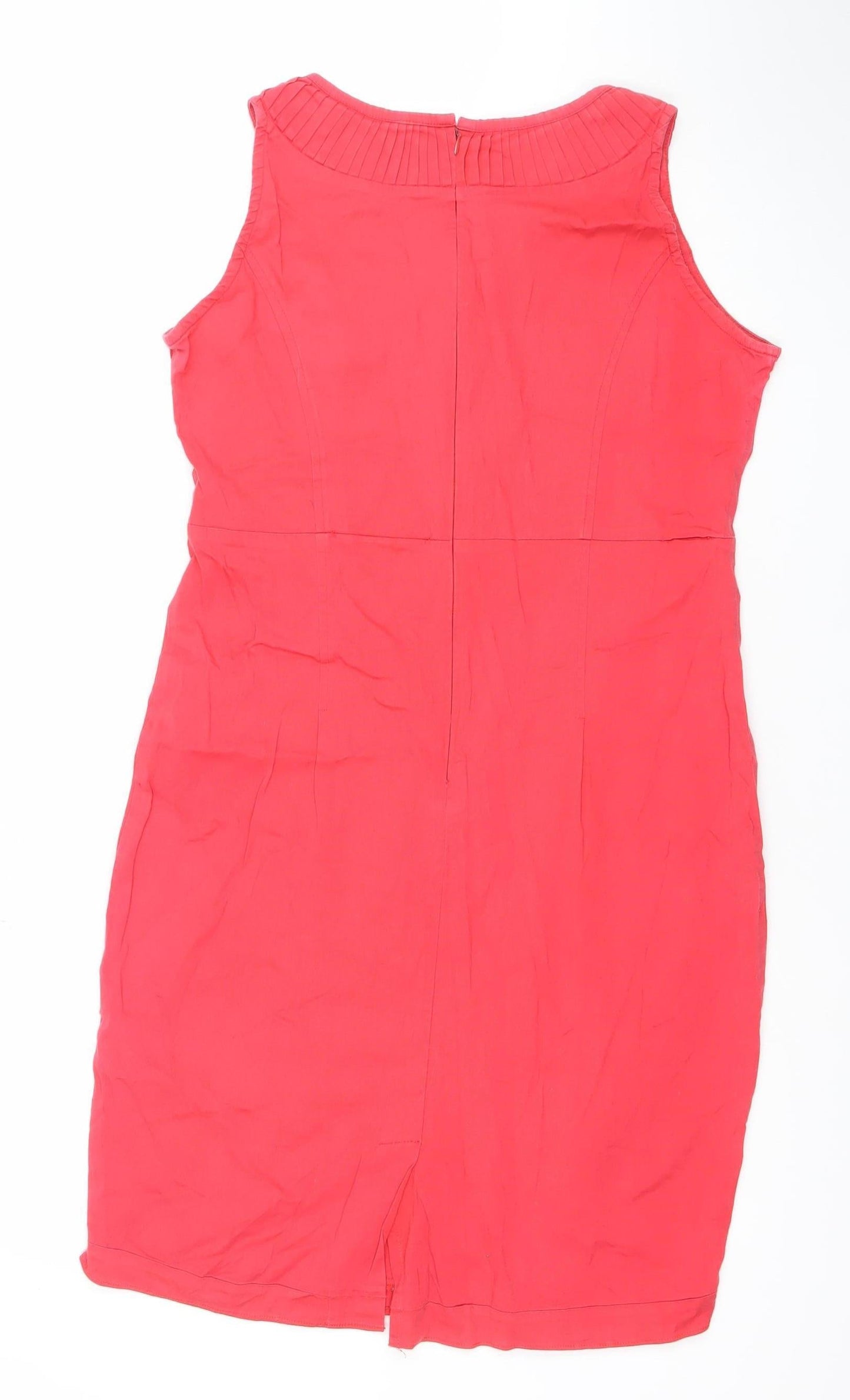 Almatrichi Women Red Embroidered Shift Dress Size 12