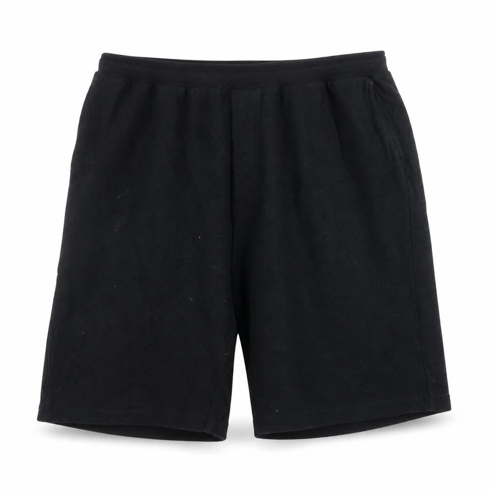 Les Basics Men’s Black Cotton Sweat Shorts Size Large Casual Jersey