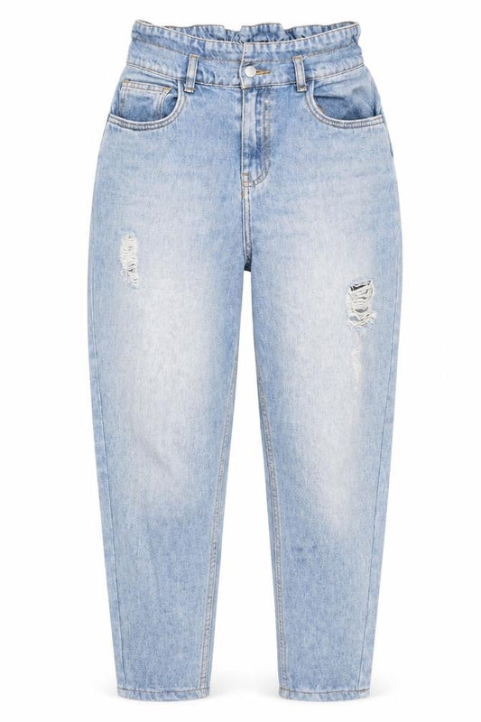Zudio Women’s Blue High Rise Mom Jeans Size 28 Cotton Denim