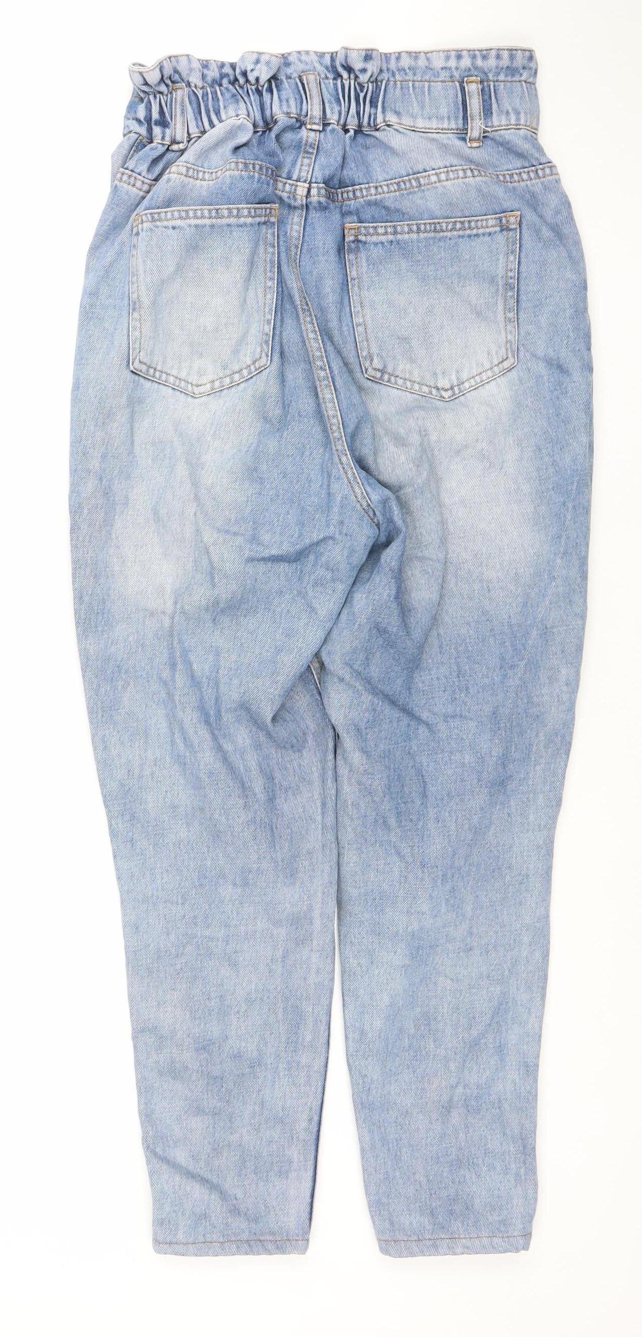 Zudio Women’s Blue High Rise Mom Jeans Size 28 Cotton Denim