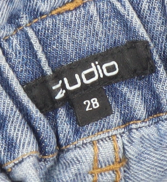 Zudio Women’s Blue High Rise Mom Jeans Size 28 Cotton Denim