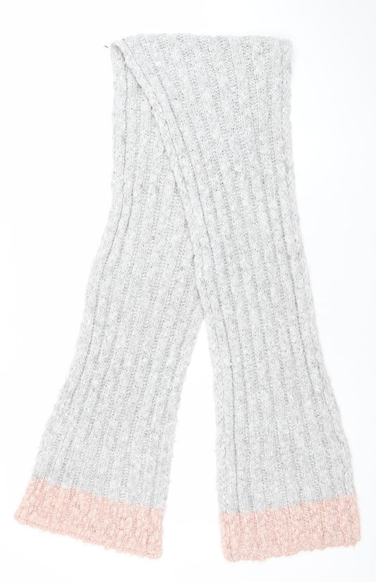 Hollister Women Grey Pink Knit Infinity Scarf Soft Winter Snood