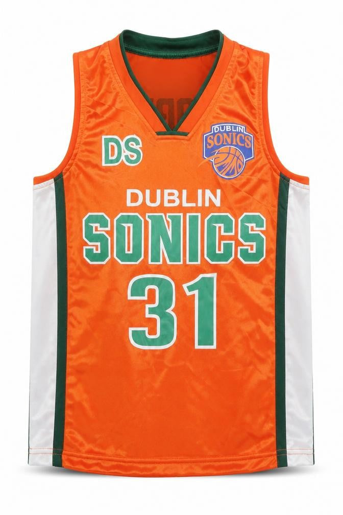 Speed Boys Orange Basketball Jersey Tank Top Size M Dublin Sonics 31