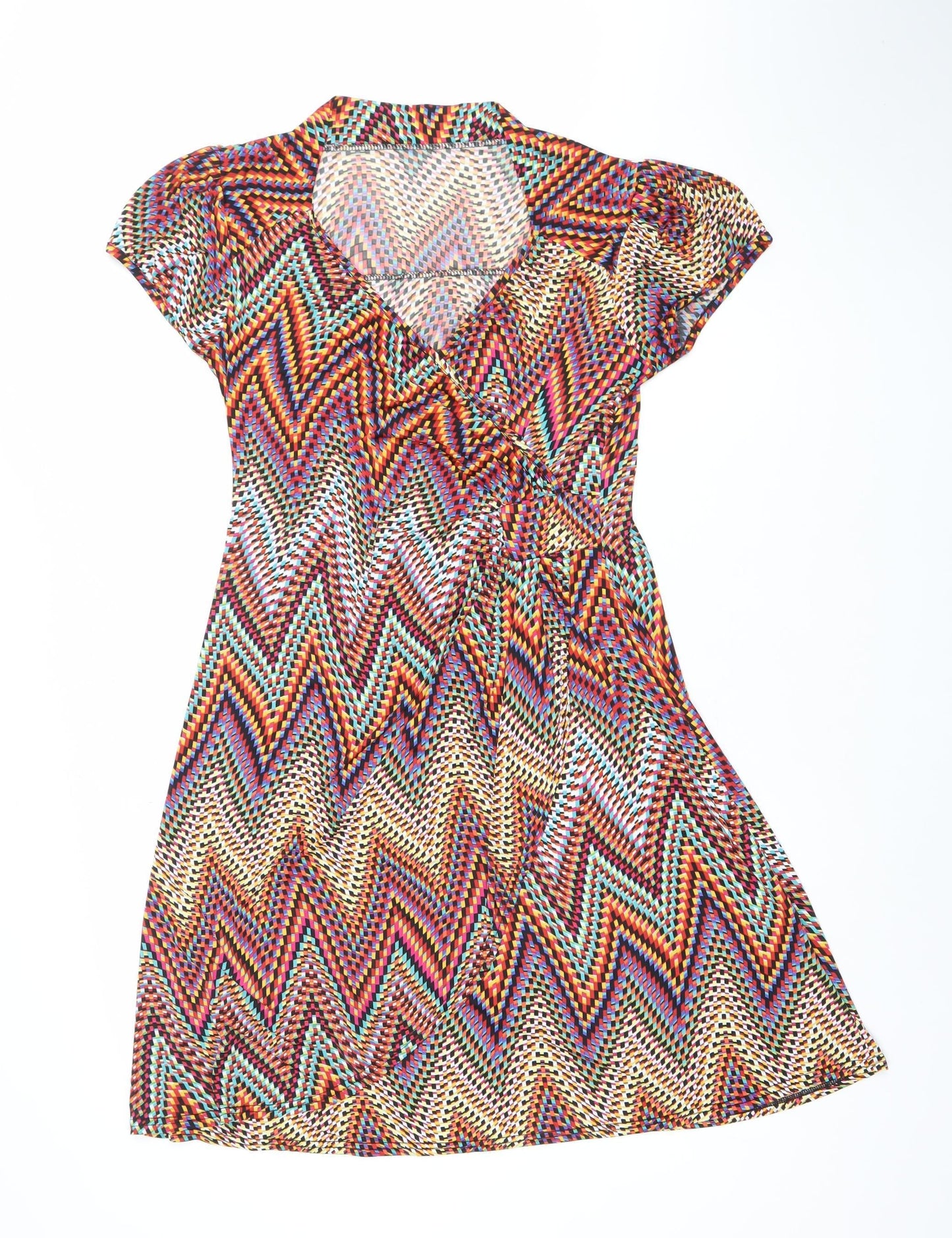 Ingenue London Women’s Multicoloured A-Line Knee Length Dress UK 14