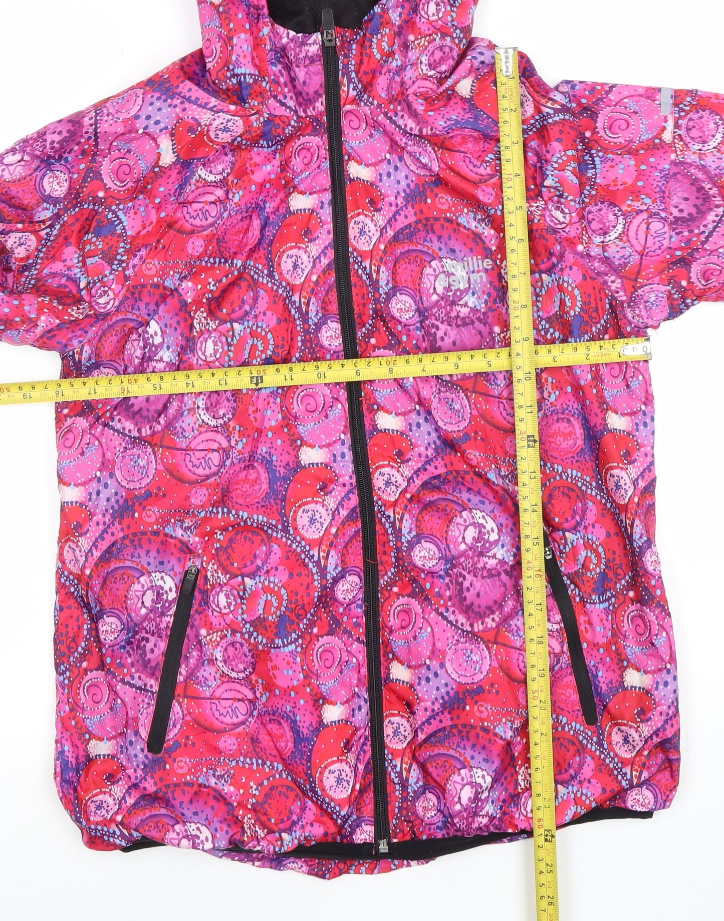Millie & Gym Women's Multicoloured S Hooded Puffer Jacket