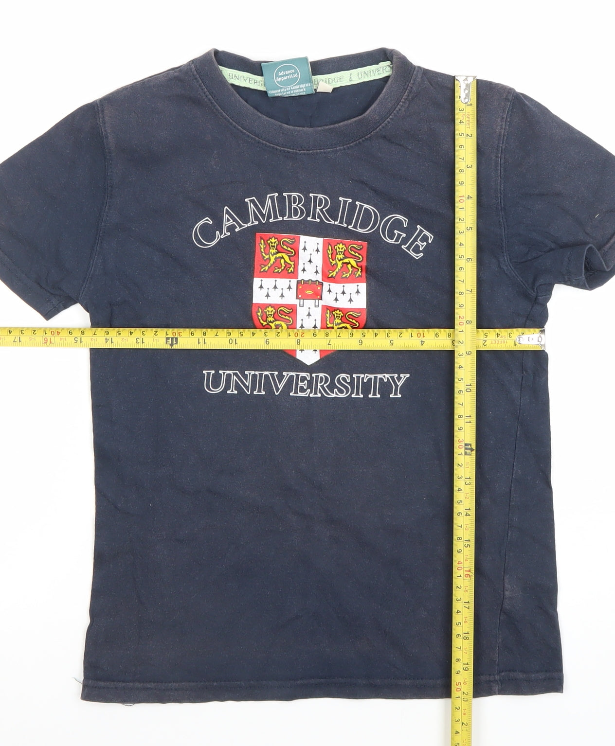 Cambridge University Boys Blue Cotton Logo T-Shirt 11-12 Years