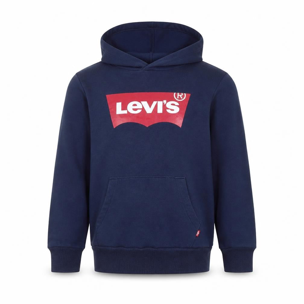 Levi's Boys Navy Blue Pullover Hoodie 12 Years Cotton Blend Logo Sweatshirt