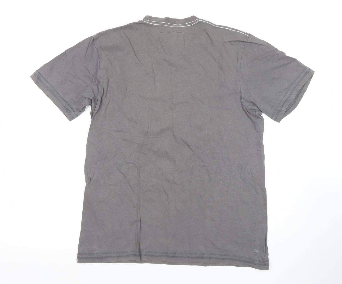 Domyos Men's Grey Crew Neck Gym Academy Graphic T-Shirt Medium
