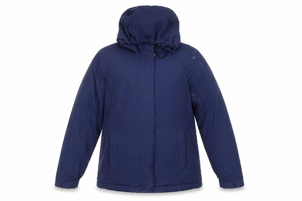 Lands' End Women's Blue Hooded Parka Jacket Size M Regular