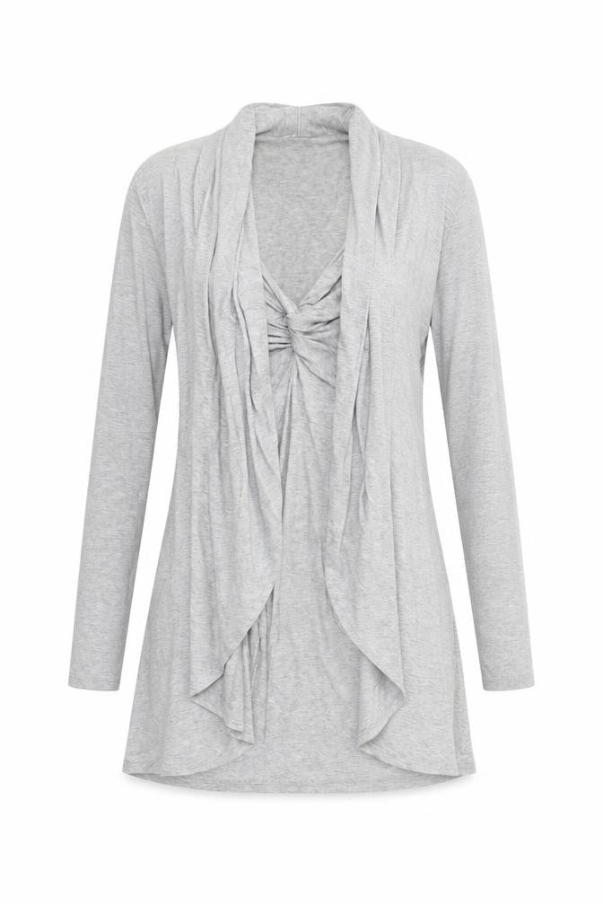 Wallis Women's Grey Long Sleeve Jersey Tunic Top M