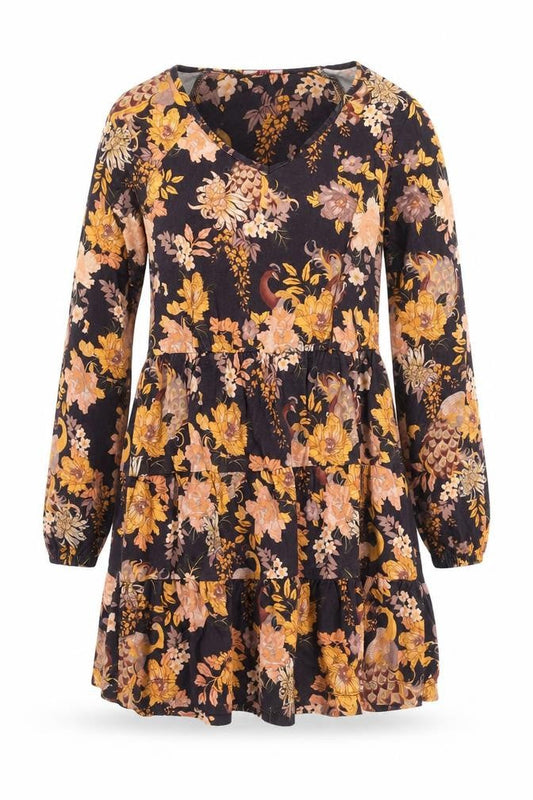 Joe Browns Womens Black Floral Mini Skater Dress Size 8