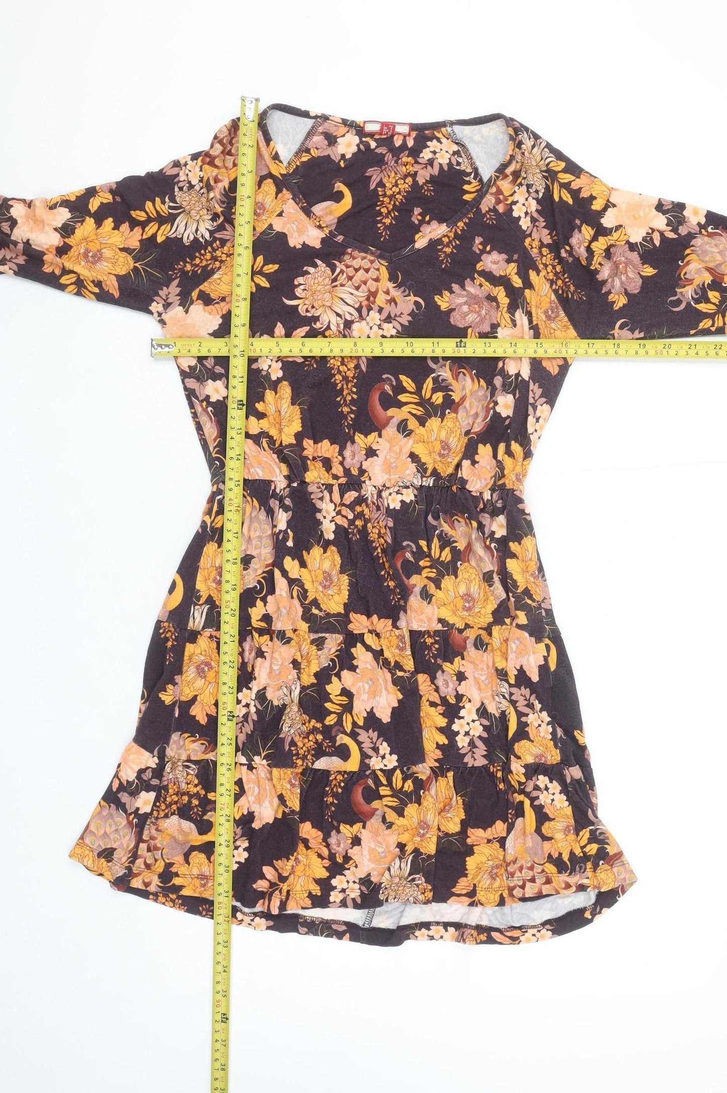 Joe Browns Womens Black Floral Mini Skater Dress Size 8