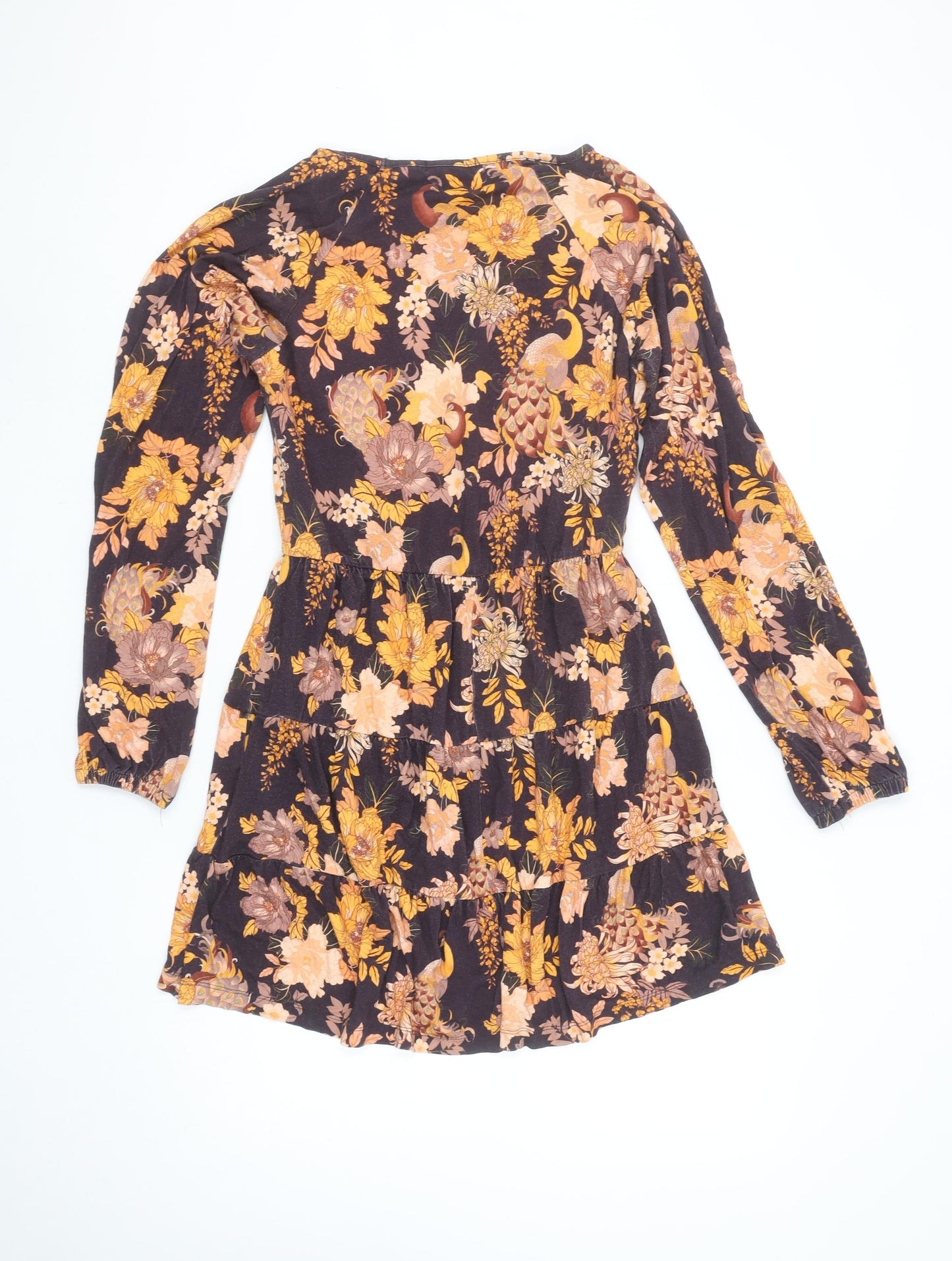 Joe Browns Womens Black Floral Mini Skater Dress Size 8