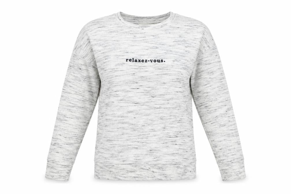 Marks & Spencer Women’s Grey Long Sleeve Relaxez-Vous T-Shirt Size 10