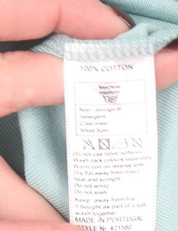 Monsoon Women’s Blue 3/4 Sleeve Cotton Knit Blouse UK 18