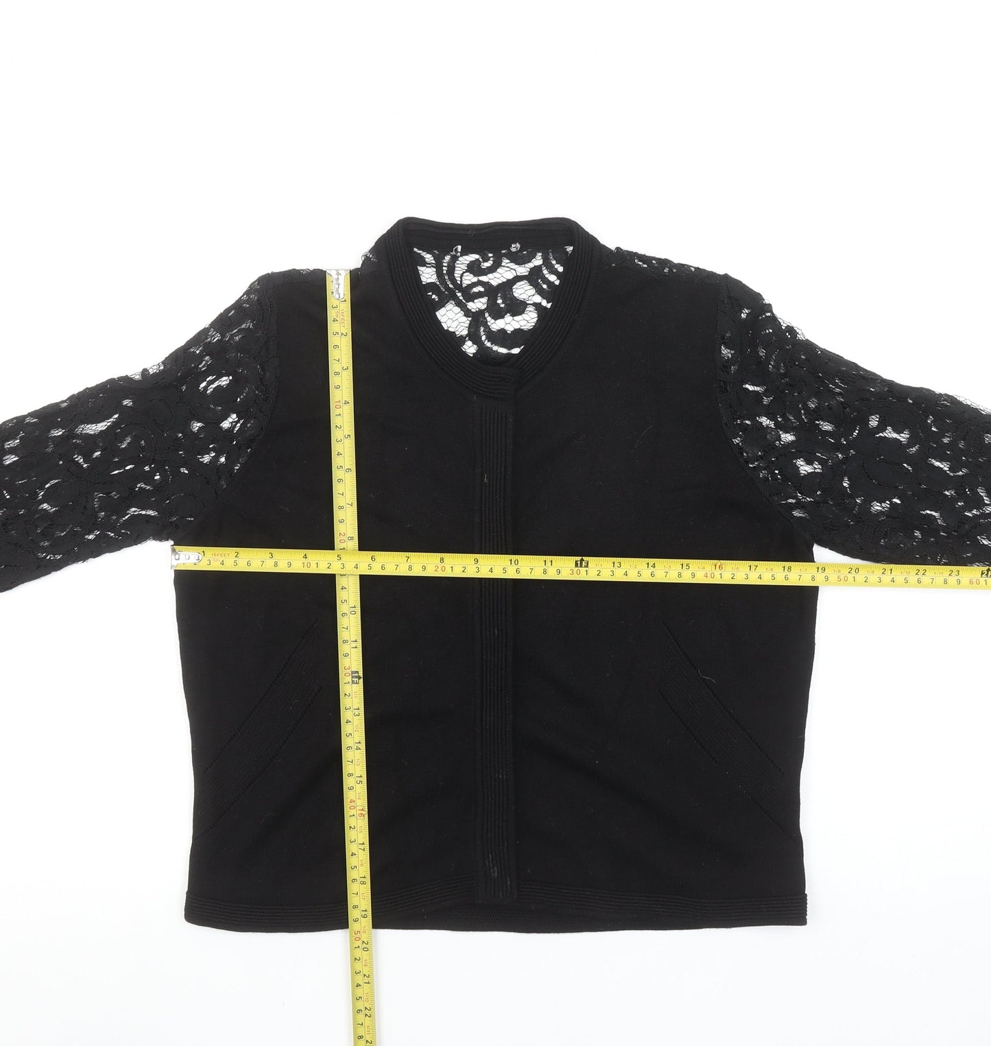 Marks and Spencer Women’s Black Lace Sleeve Cardigan Size 12