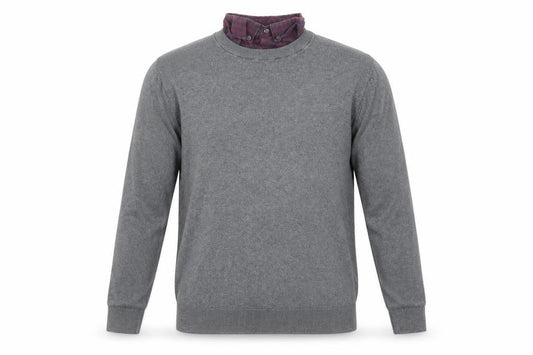 Next Men’s Grey Wool Cotton Crew Neck Pullover Jumper M
