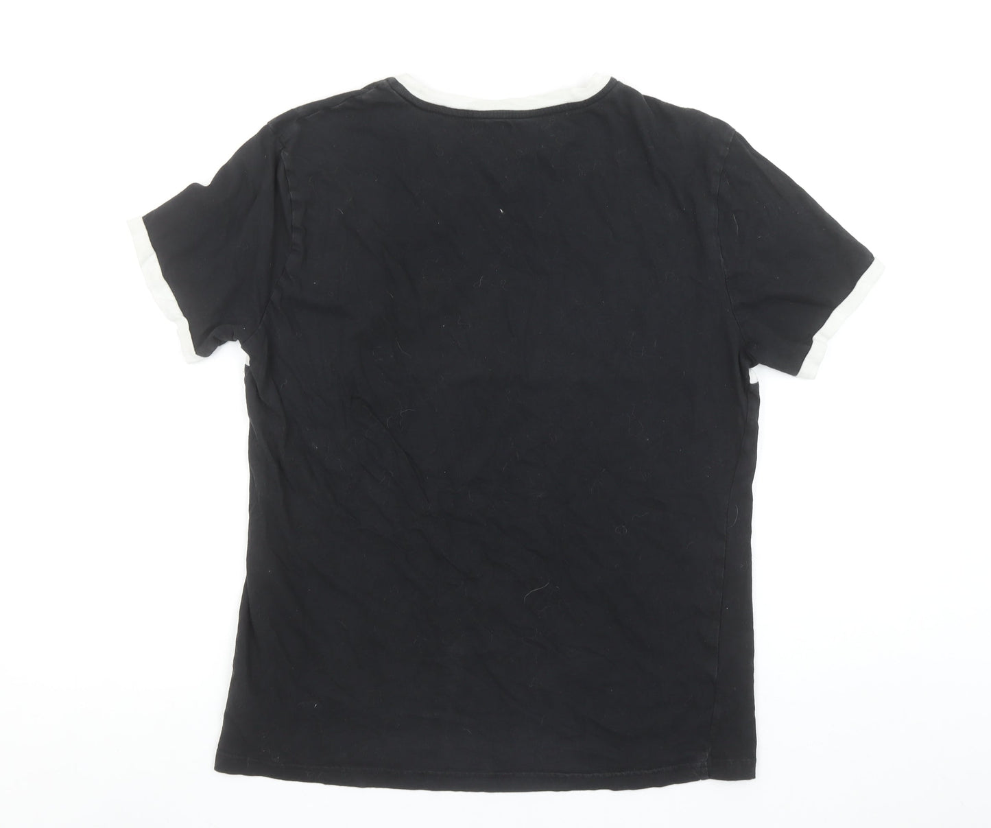 Tommy Hilfiger Men's Black Colourblock Logo Cotton T-Shirt M