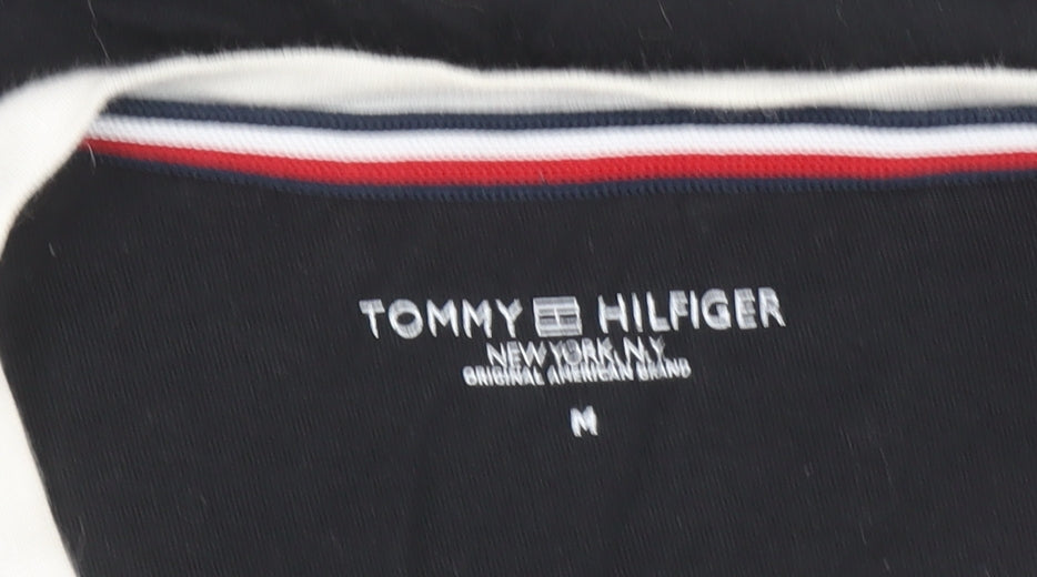 Tommy Hilfiger Men's Black Colourblock Logo Cotton T-Shirt M