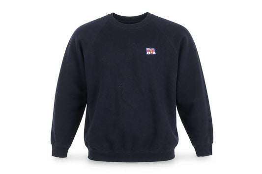 Russell Men's Black L Crew Neck Embroidered Sweatshirt