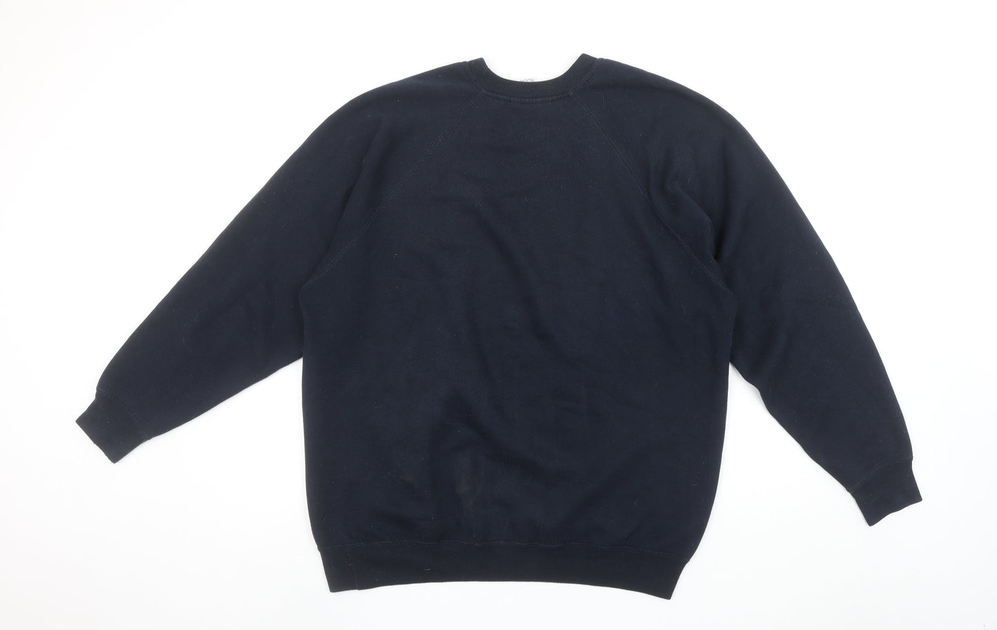 Russell Men's Black L Crew Neck Embroidered Sweatshirt