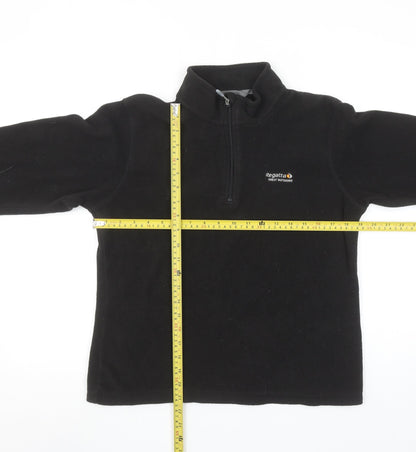 Regatta Women Black Fleece Half Zip Pullover Sweatshirt UK 8