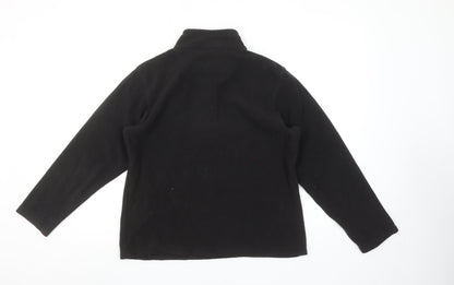 Regatta Women Black Fleece Half Zip Pullover Sweatshirt UK 8