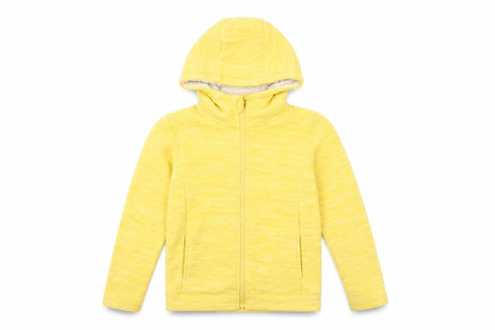Mountain Warehouse Girls Yellow Hooded Fleece Jacket 9-10 Years Full Zip