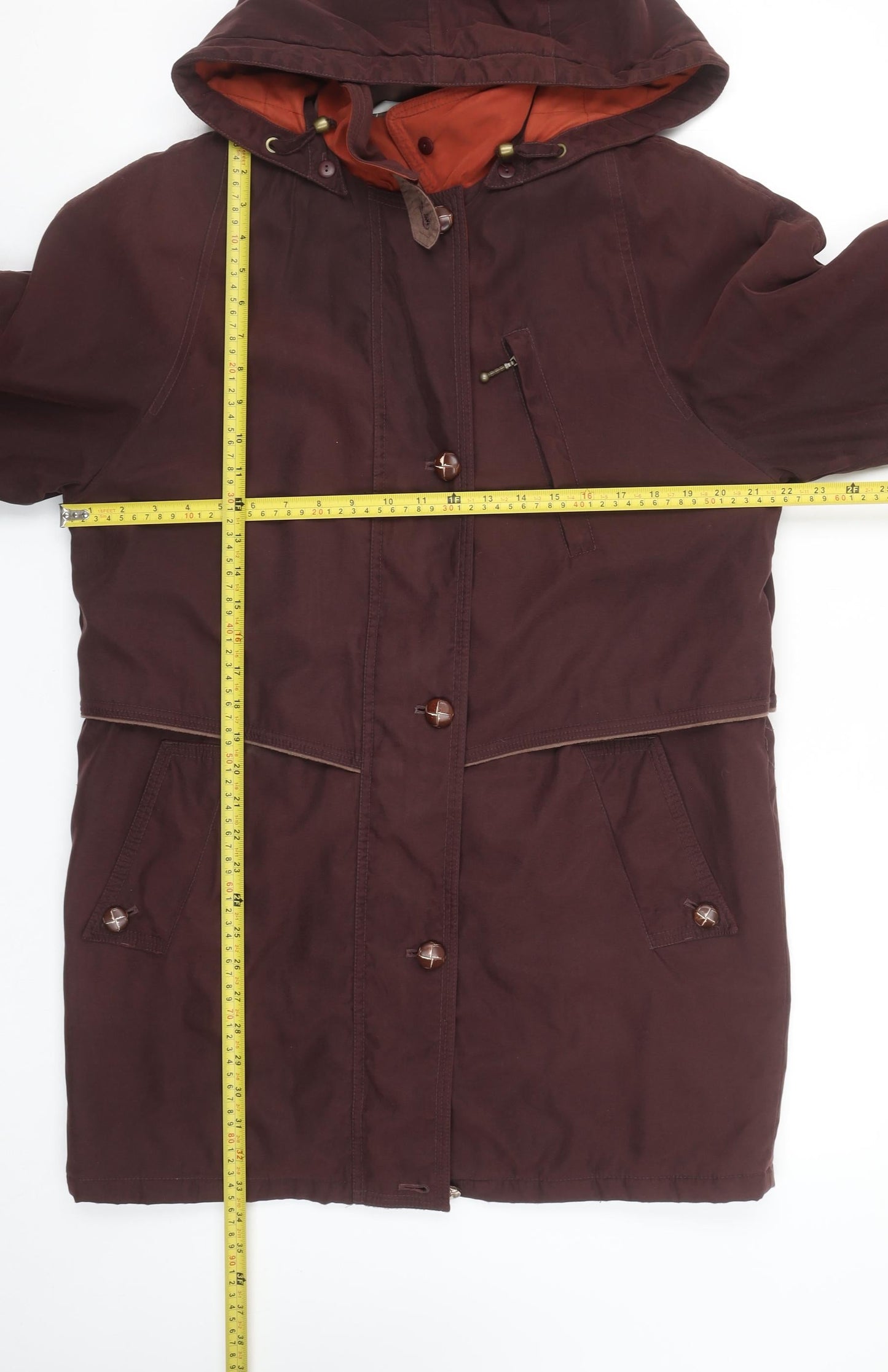Marks and Spencer Women’s Brown Hooded Parka Coat Size 10