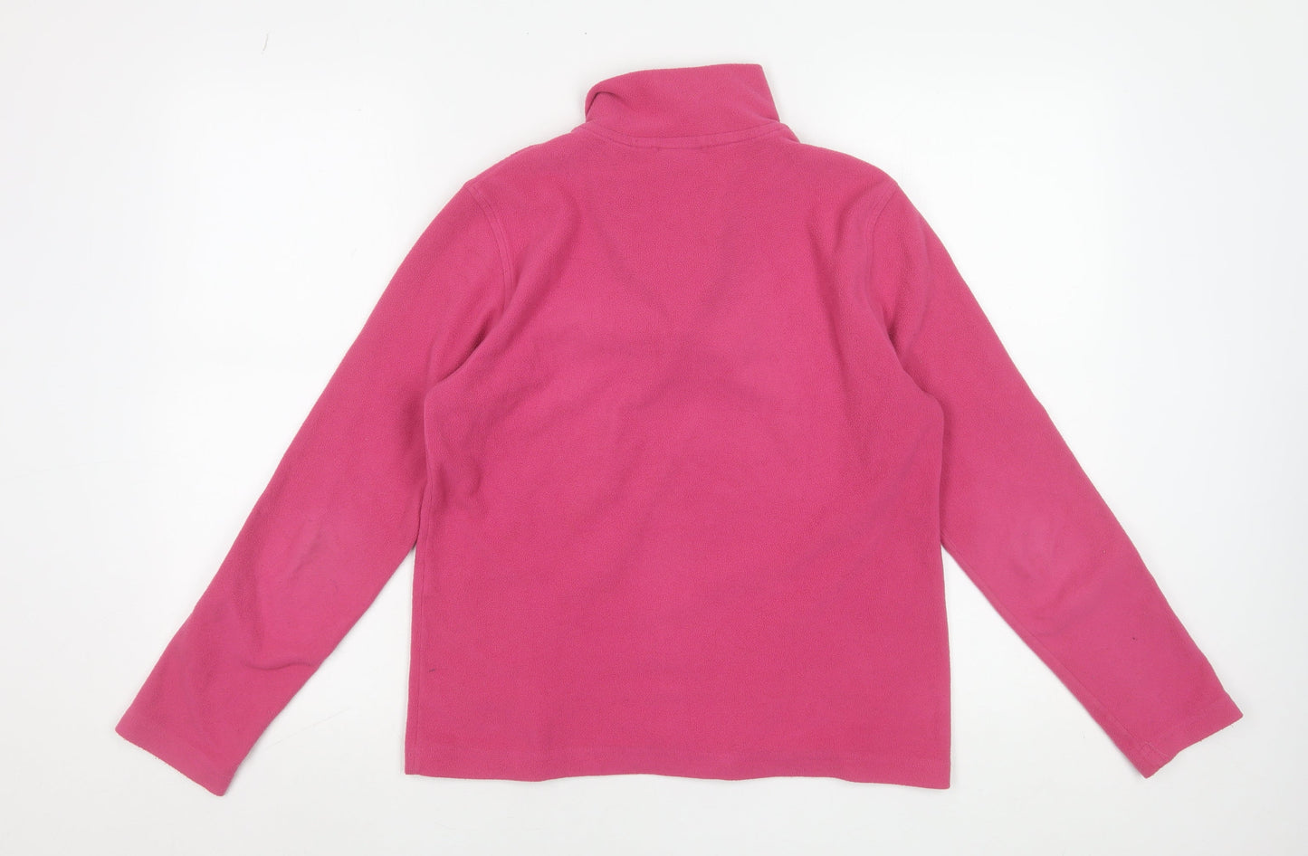 Conte of Florence Women's Pink Fleece 1/2 Zip Pullover Sweatshirt L