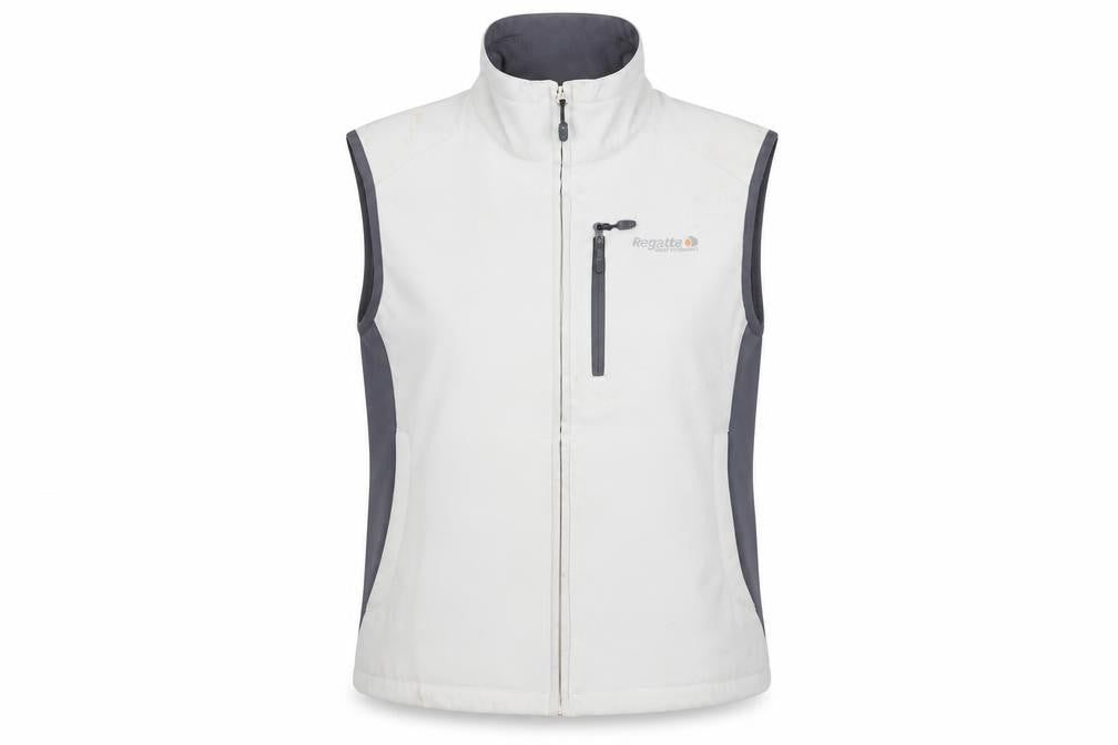Regatta Womens White Softshell Waistcoat Size 14 Water Resistant Outdoor