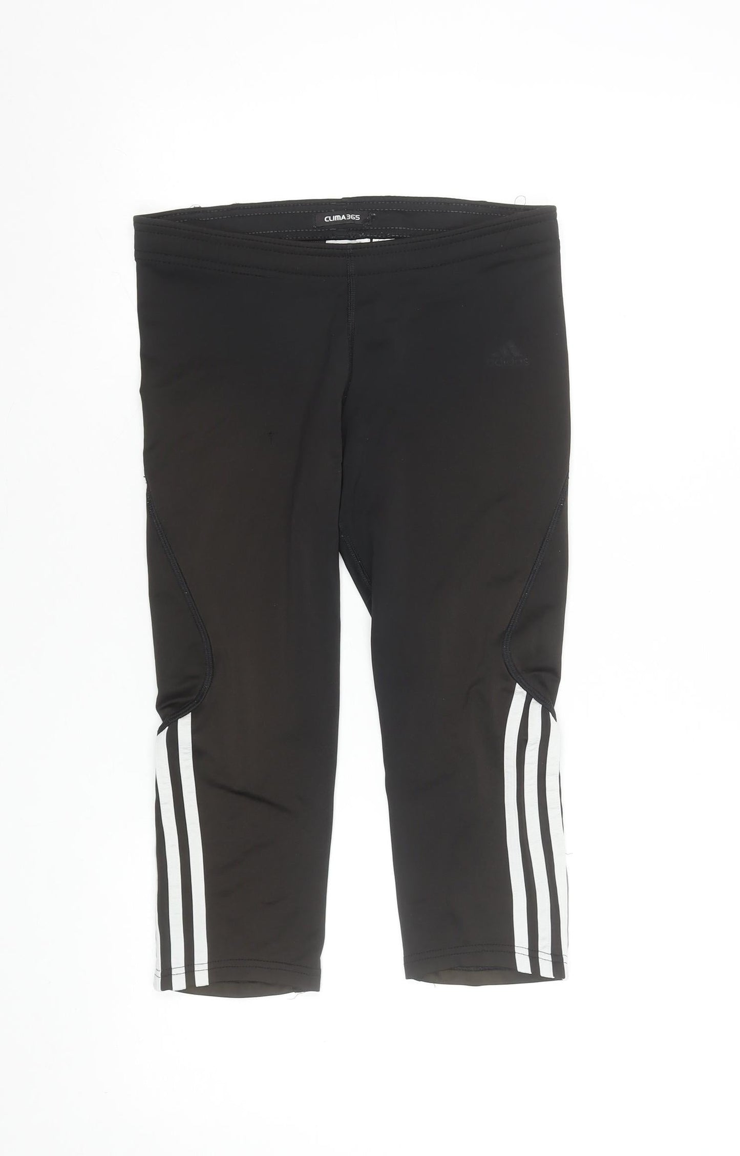 Adidas Women's Black Capri Leggings Size 12 Clima365 Stretch Activewear