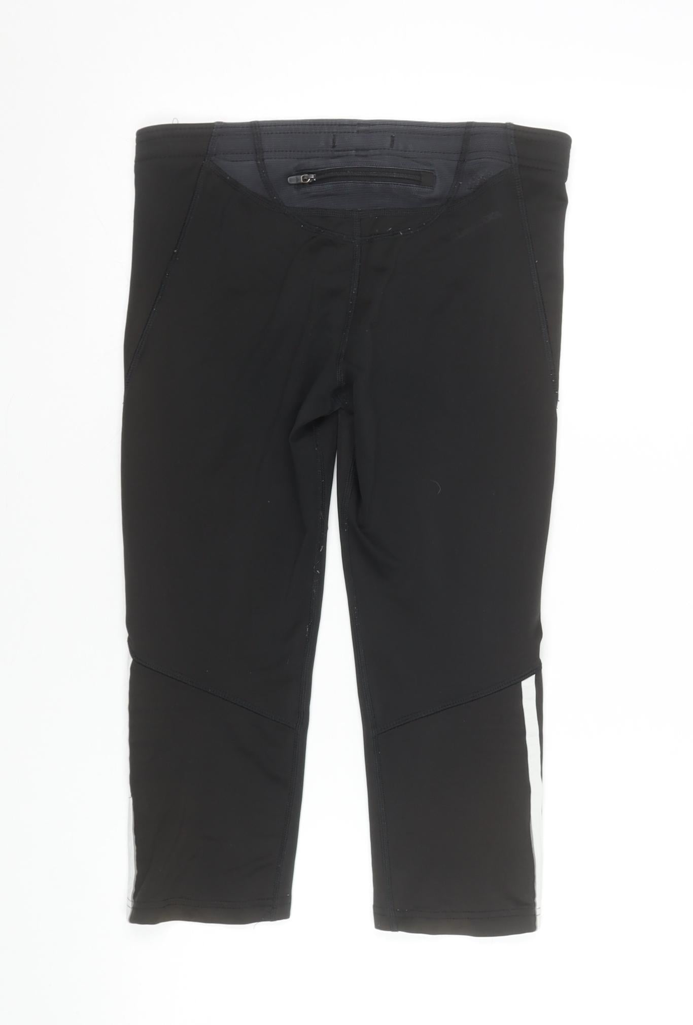 Adidas Women's Black Capri Leggings Size 12 Clima365 Stretch Activewear