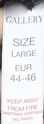 Gallery Women Black Leopard Print Shift Dress Size 16 3/4 Sleeve