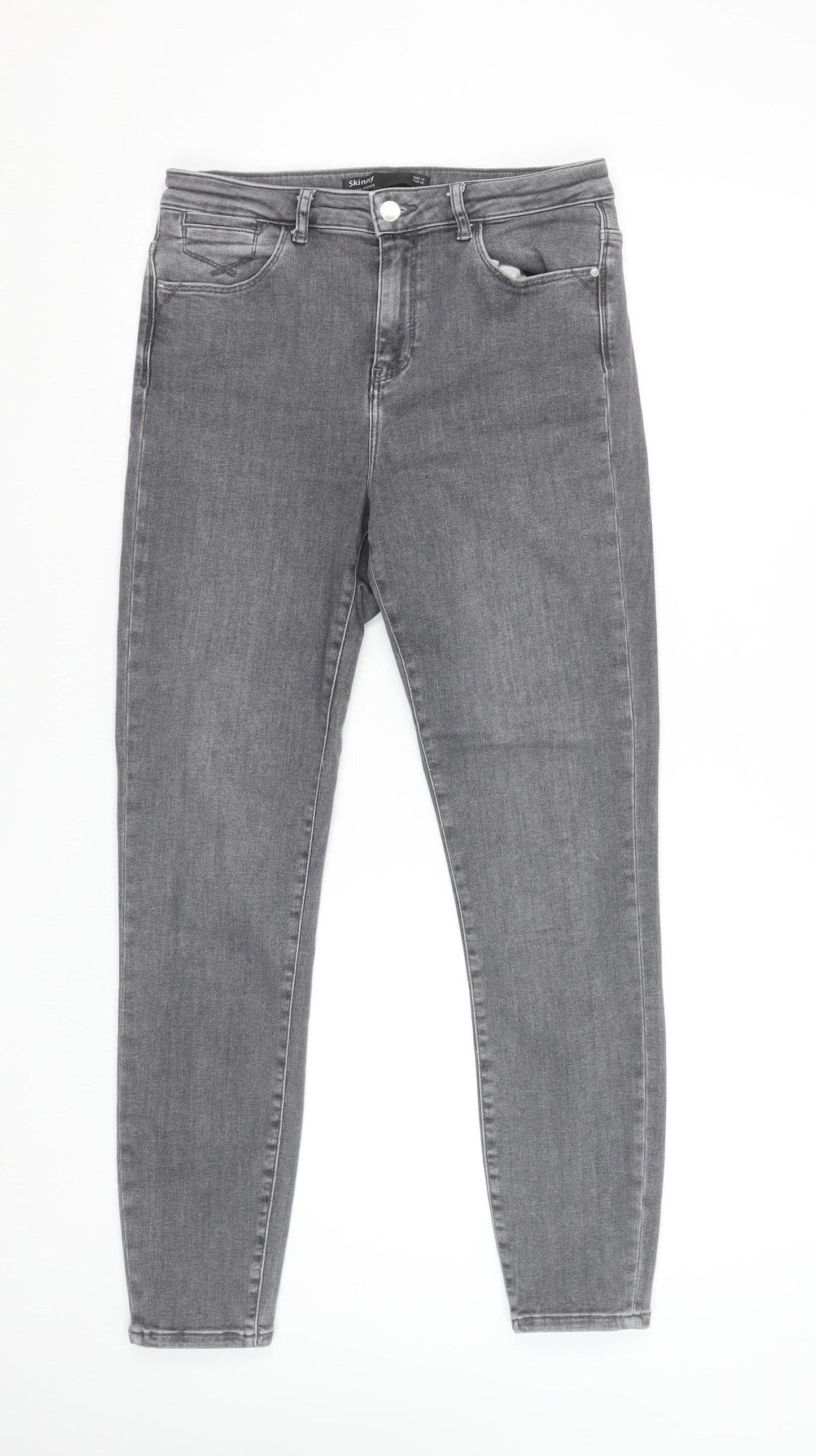 St. Bernard for Dunnes Stores Women's Light Grey Skinny Jeans Size 12 Regular