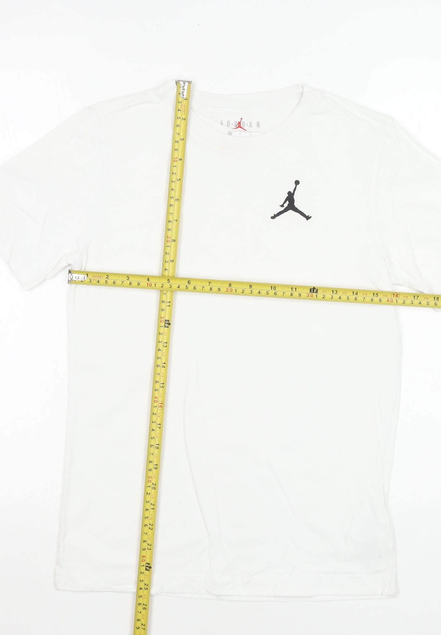 Jordan Teens White Cotton Crew Neck Short Sleeve Sports T-Shirt 12 Plus