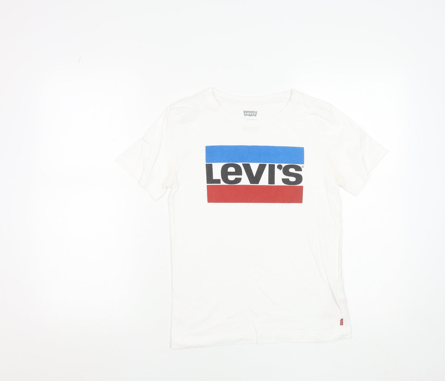 Levi's Boys White Graphic Logo Cotton T-Shirt 14 Years 164cm