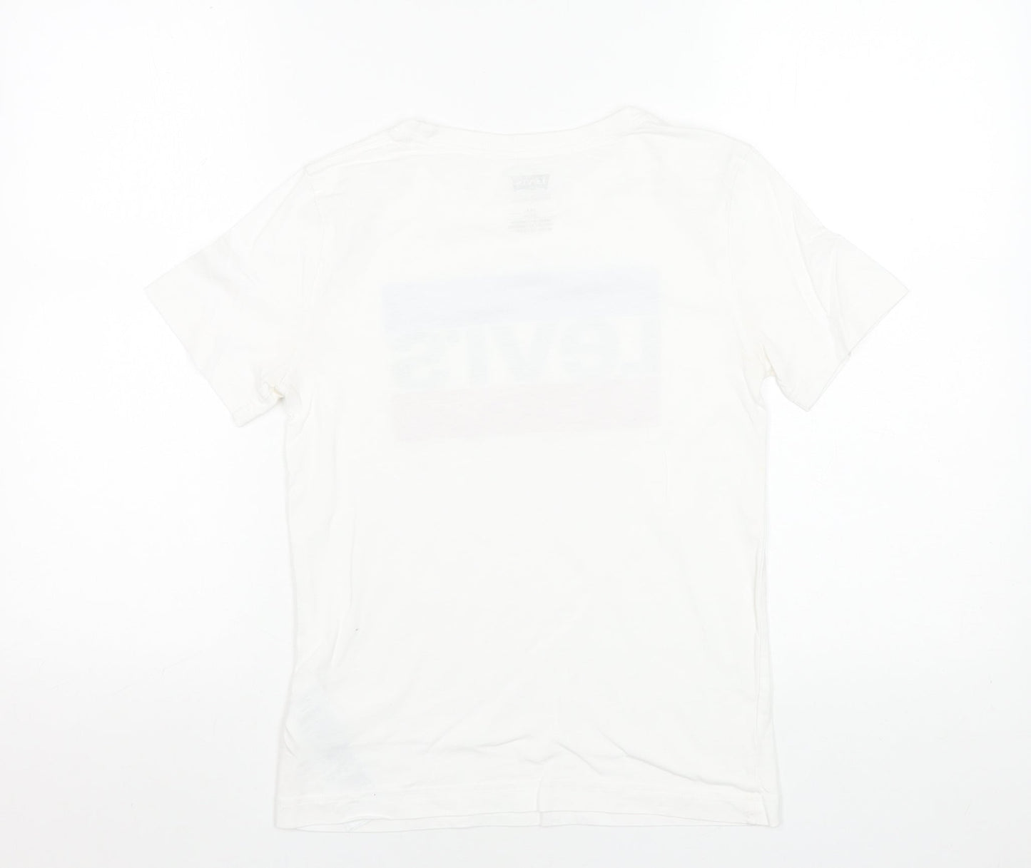 Levi's Boys White Graphic Logo Cotton T-Shirt 14 Years 164cm