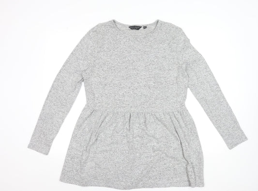 Dorothy Perkins Women’s Grey Long Sleeve Tunic Top UK 16